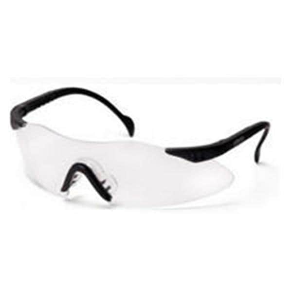 Motion Medical Distributing Glasses Safety Pyramex Intrepid Single Wraparound Lens Black / Clear 12/Ca - SB881OS