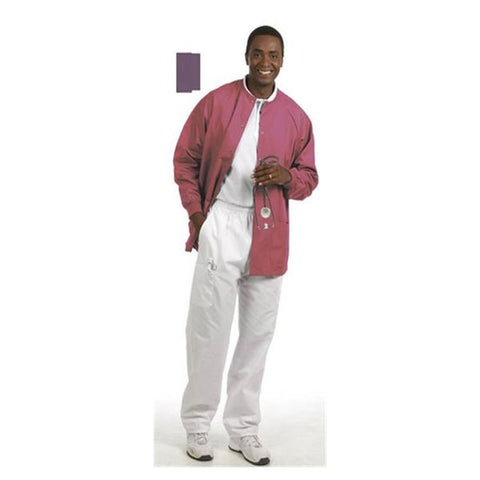 Fashion Seal Jacket Warm-Up 65% Polyester / 35% Cotton Unisex Sugar Plum 2XL 2 Pockets Each - 7682-2XL