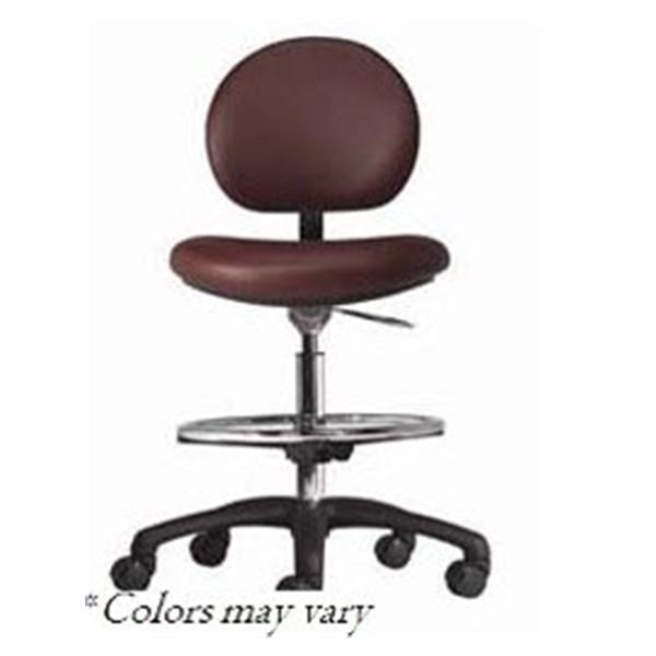 Brewer Company Stool Laboratory Millennium Series Black Glides Adjustable Backrest 5 Leg Each - 21520B/US393
