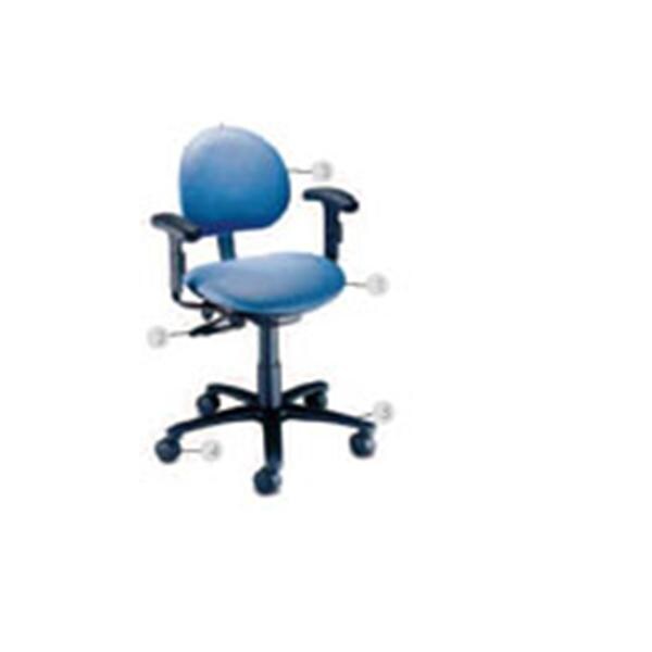 Brewer Company Chair Task Millenium Series 18-1/2x18-24-3/4" Aluminum Adriatic With Backrest Each - 21435BA