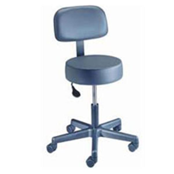 Brewer Custom Products Stool Exam Value Plus Azure Blue Casters Adjustable Backrest 5 Leg Each - 22500B-SR106