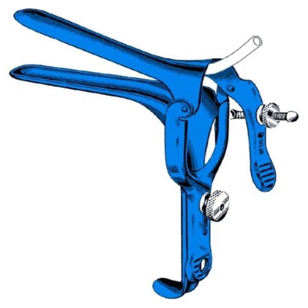 Sklar Instruments Speculum Vaginal Pederson 4x7/8" Straight Tip Blue Each - 91-5034