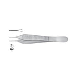 Miltex Forcep Tissue Adson Meister-Hand 4-3/4" Cross Serrated Straight 1x2 Teeth SS Each - Integra Miltex - MH6-121