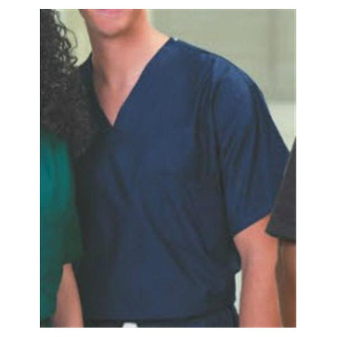 Fashion Seal Shirt Scrub 100% Cotton Unisex Navy X-Small Reversible 1 Pocket Each - 6719-XS