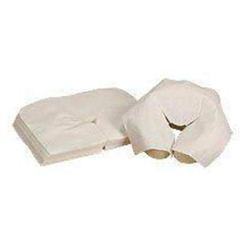 Earthlite Massage Tables Cover Headrest 15 in x 12 in White Paper 100/Pk, 24 PK/CA - 45600