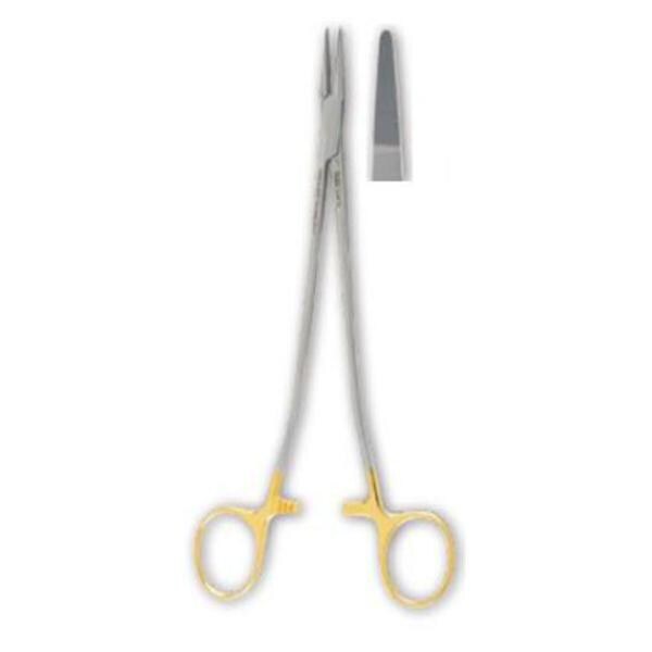 Miltex Holder Needle Sarot 7-1/4" Serrated Jaw Tungsten Carbide Each - Integra Miltex - 8-96TC