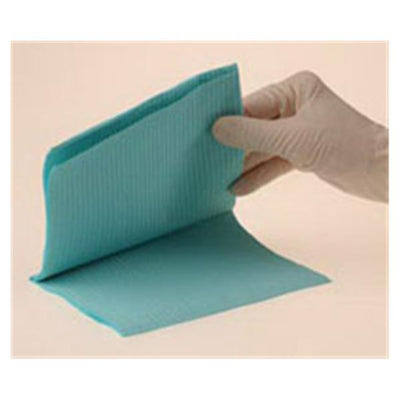 Crosstex International Towel Patient Econoback 19 in x 13 in Blue Tissue / Poly 500/Ca - WEXBL