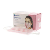 Medicom Mask Procedure SafeMask Premier ASTM Level 1 Pleated Pink Size 50/Bx - 2016