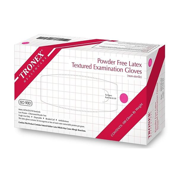Tronex International Gloves Exam Powder-Free Latex Small Natural 100/Bx, 10 BX/CA - 311010