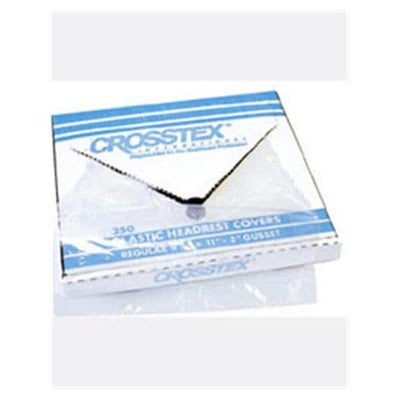 Crosstex International Cover Headrest Jumbo 9.5 in x 14 in Clear Plastic 1000/Ca - L3CP