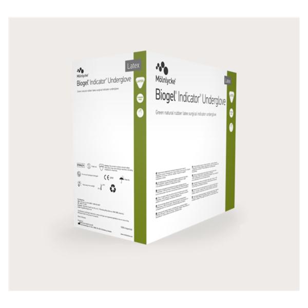 Molnlycke Healthcare Undergloves Surgical Biogel Indicator Powder-Free Latex 6 Sterile Green 4bx50ca - 31260