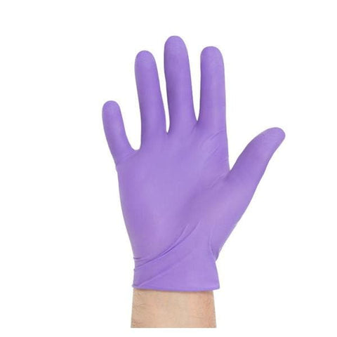 O & M Halyard Gloves Exam KC5 Purple Nitrile PF Nitrile LF 9.5 in Lg Strl Purple 50Pr/Bx - 55093