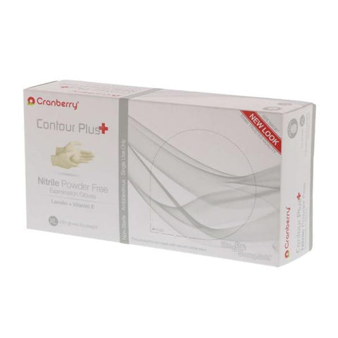 Pro2 Solutions, Inc Gloves Exam Contour Plus PF Nitrile Latex-Free 9.5 in XL Pro White 100/Bx, 10 BX/CA - CR3229