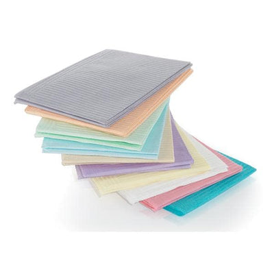 Medicom Bib Dental SafeBasics Blue 2 Ply Paper / Poly 500/Ca - 8282