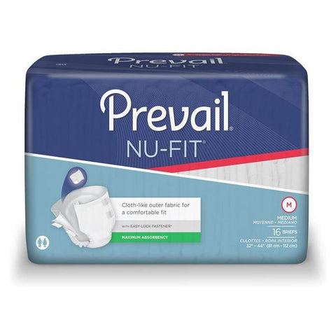 First Quality Products Brief Nu-Fit Adult Unisex Medium 32-44" Extra White 6x16/Ca - NU-012/1