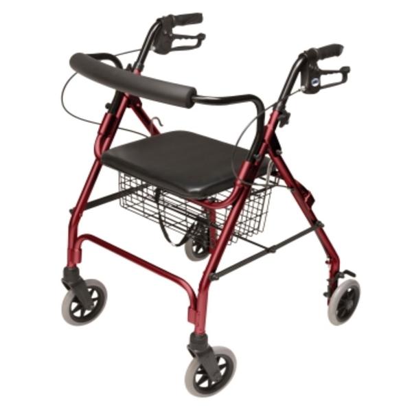 Graham Rltr Lmx Wlkbt Lt 300lb Burg 6Whl 27.5x24.5x32-37" Quick-Stop Lp Brk Adlt Each - Field/Everest &Jennings - RJ4300R