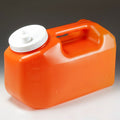 Globe Scientific Container, 24 Hour Urine Collection, 3 Liter, Orange with Screwcap and Snap Pour Spout - GS-108095