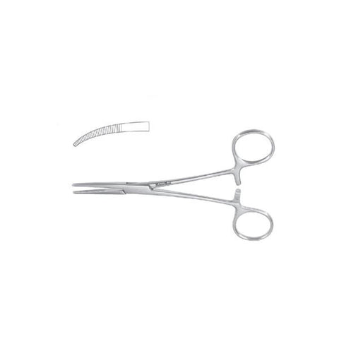 Miltex Forcep Hemostatic Kelly Meister-Hand 5-1/2" Serrated Curved Stainless Steel Each - Integra Miltex - MH7-38