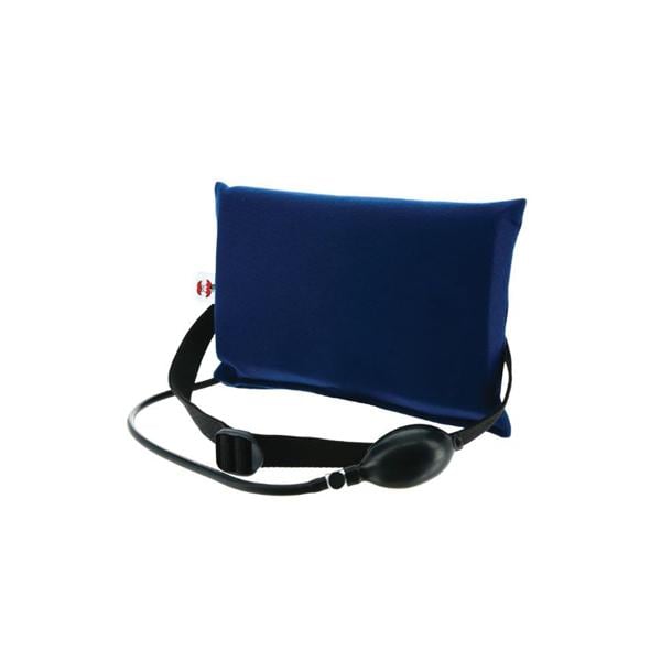 Core Products Backrest Lumbar Inflatable Blue Plush Cover Size Small Each - BAK-460