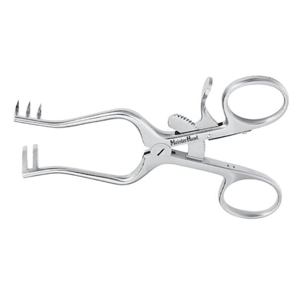 Miltex Retractor Weitlaner Meister-Hand 5-1/2" Blunt 3x4 Teeth Stainless Steel Each - Integra Miltex - MH11-610