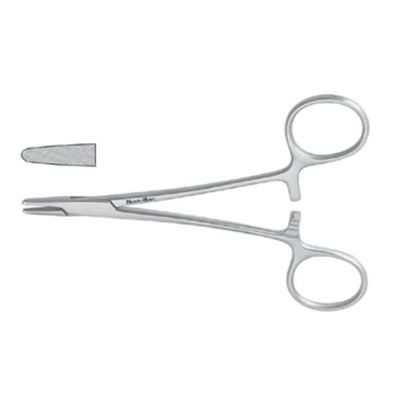 Miltex Holder Needle Brown Meister-Hand 5-1/4" Fine serration Convex Stainless Steel Each - Integra Miltex - MH8-22