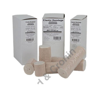 Bird & Cronin Bandage 4"x5.5yd Compression Elastic Hook & Loop Closure Tan LF 10/Bx - 0814-9044