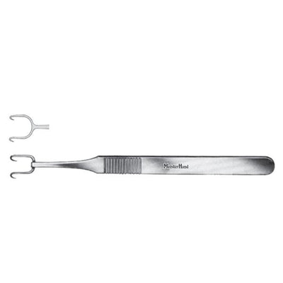 Miltex Hook Cottle Meister-Hand 5-1/2" 12mm Sharp/Wide Double Prongs Stainless Steel Each - Integra Miltex - MH21-144