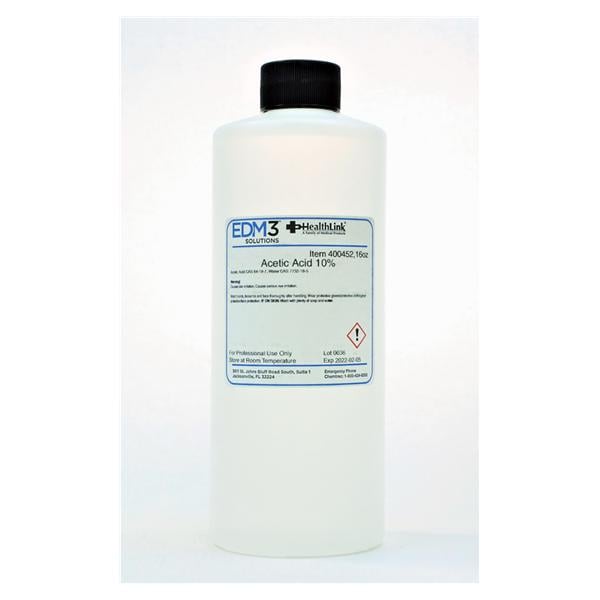 EDML, LLC Acetic Acid Reagent 10% 16oz Each - 400452