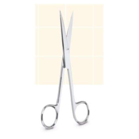 Medical Action Industries Scissors Procedure 5-1/4" Sharp/Blunt Straight Stainless Steel Disposable 20/Bx - 56249
