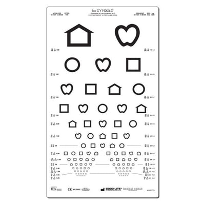 Good Chart Illiterate Vision Testing 10' Testing Distance 10x18" Eachch - Lite Co - 800721