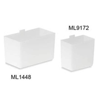 Marketlab Cup Bin 2x3-1/4x3" White Plastic 12/Pk - 9172