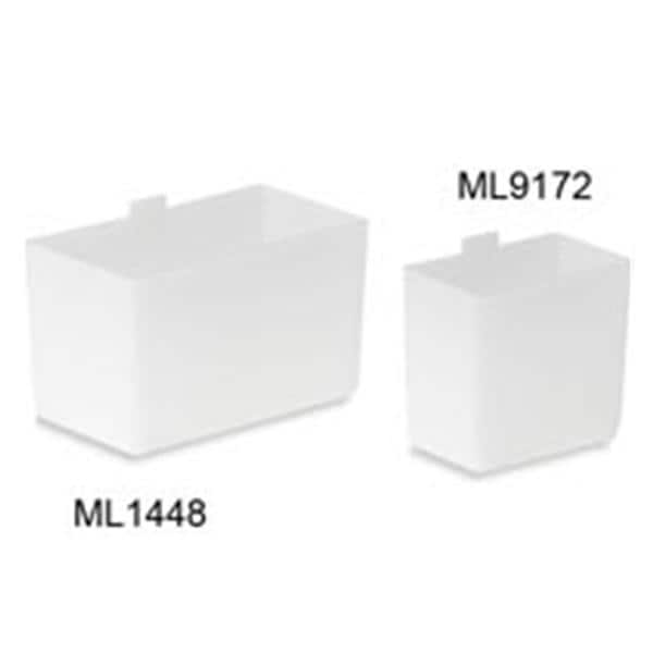 Marketlab Cup Bin 2x3-1/4x3" White Plastic 12/Pk - 9172
