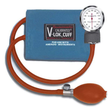 W A Baum Co Inc Sphygmomanometer Aneroid Calibrated V-Lok 46-66 Adlt Thigh Dl Dspl Md Blu Each - 1054NL