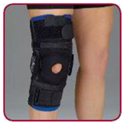 Deroyal Industries Inc Brace Wraparound Warrior Regular Knee Tri-Tex Black Size X-Large Universal Each - 14611008
