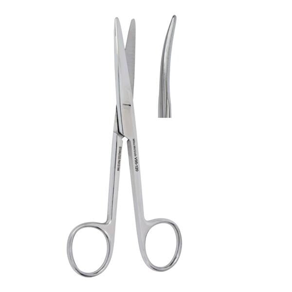 Miltex Scissors Dissecting Mayo Vantage 6-3/4" Blunt Smooth Curved Stainless Steel Each - Integra Miltex - V95-126