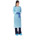 Medline Industries Inc Gown Dialysis Thumbs Up Disposable PE Size Regular / Large Blue 15/Bx, 5 BX/CA - NONTH150