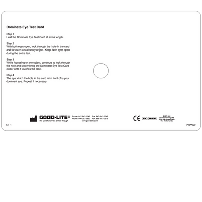 DOMINANT EYE TEST CARD