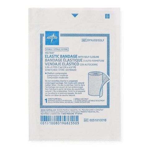 Medline Industries Inc Bandage Matrix 3"x5yd Stretch Elastic Self Closure LF Sterile 20/Ca - DYNJ05153LF