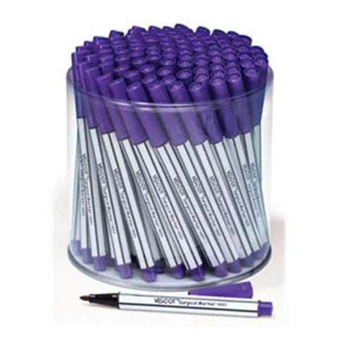 Action Products Marker Pre-Surgical Skin Gentian Ink Standard Tip Violet Mini Non-Sterile 100/Bx - 933292