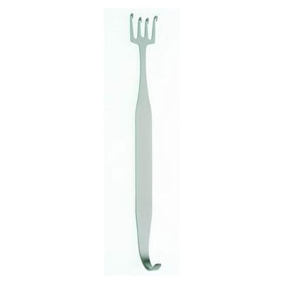 Hermann Medizentechnik Retractor Rake Freeman 7" 22mm 4 Prong Stainless Steel Each - BR18-25222