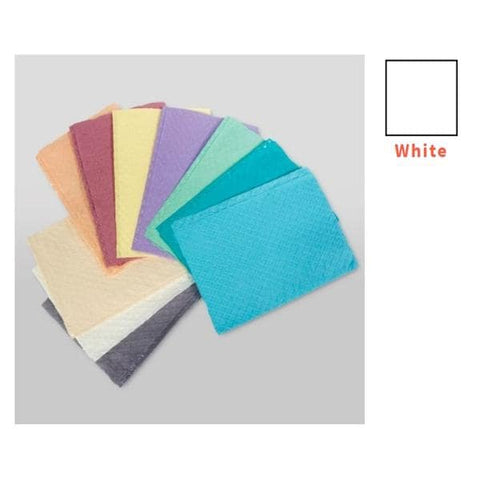 Tidi Products LLC Bib Towel TIDI Ultimate Diamond 13 in x 18 in White 3 Ply Tissue / Poly 500/Ca - 919401