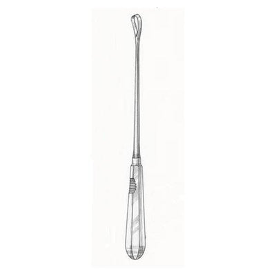 Hermann Medizentechnik Curette Uterine Sims 11" Size 3 Malleable Sharp Tip Stainless Steel Each - BR70-71509