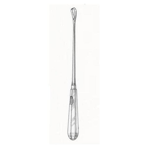 Hermann Medizentechnik Curette Uterine Sims 11" Size 3 Malleable Sharp Tip Stainless Steel Each - BR70-71509