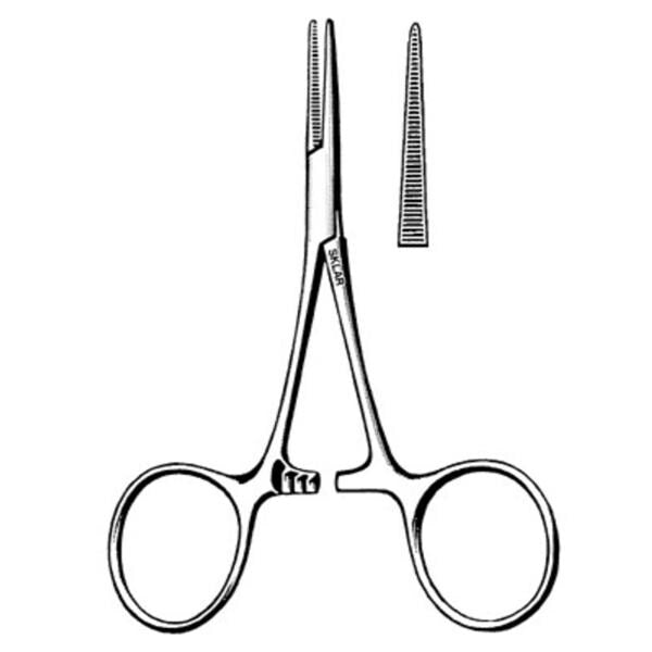 Sklar Instruments Forcep Hemostatic Hartman-Mosquito Sklarlite XD 3-1/2" Serrated Straight SS Each - 23-2500