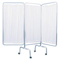 Drive Medical Designs Screen Privacy Aluminum 3 Panel White Each - 13508