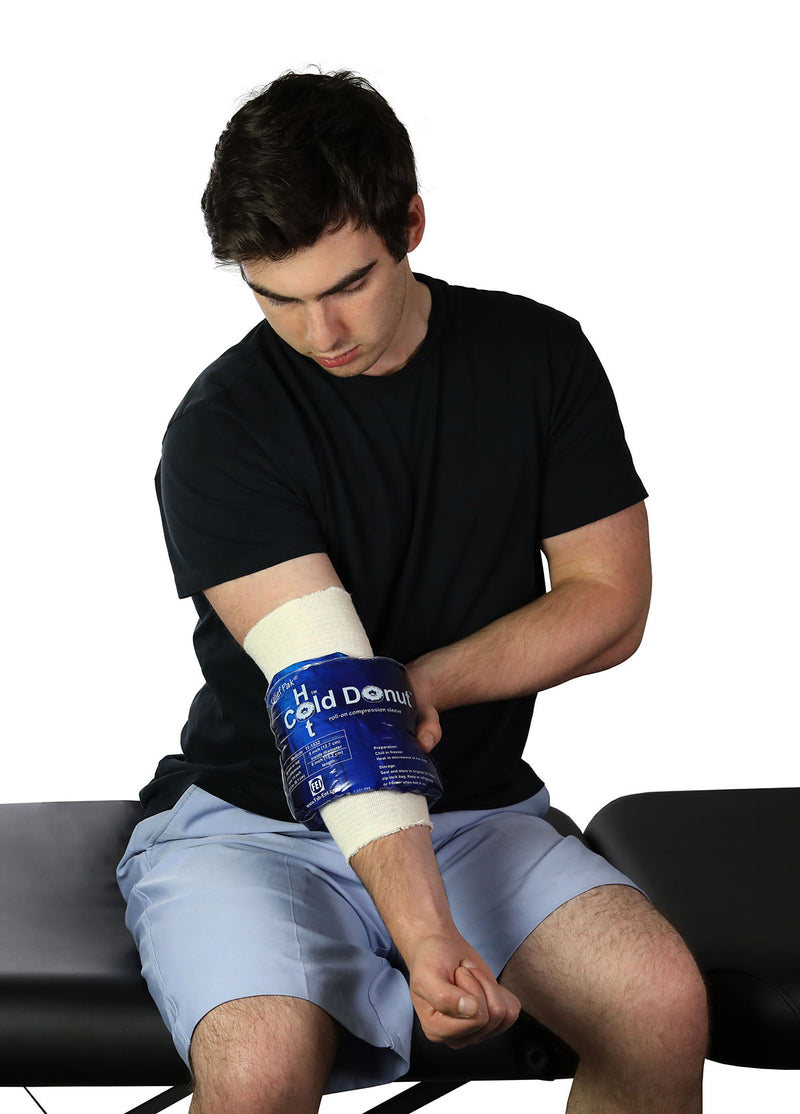 Relief Pak Cold n' Hot Donut Compression Sleeve - medium (for 10-15" circumference) - Case of 10 - FE-11-1532-10