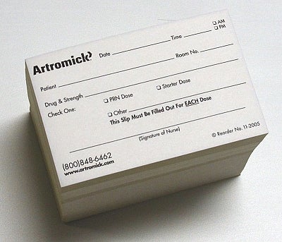 capsa Emergency Box Charge Slip - Package Of 500