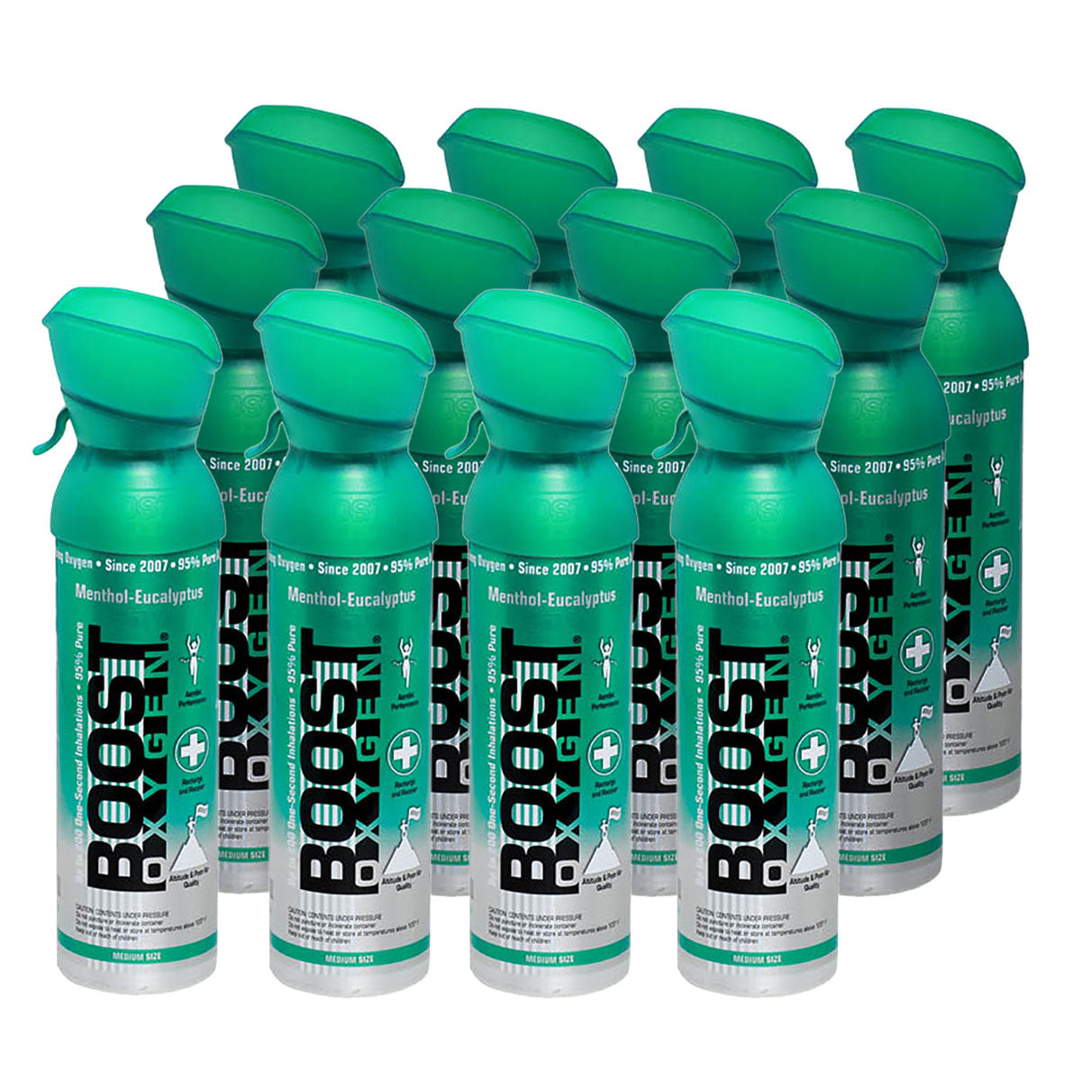 Boost Oxygen,  Menthol-Eucalyptus, Medium (5-Liter), Case of 12