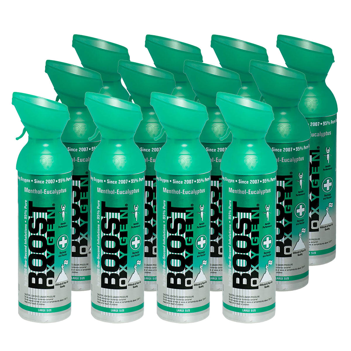 Boost Oxygen,  Menthol-Eucalyptus, Large (10-Liter), Case of 12