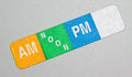 capsa Select Series 7+ Time Bar Label - AM, Noon & PM - Roll Of 500